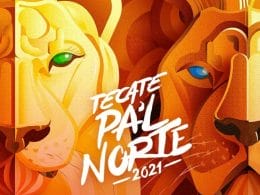 cartel ilustración Tecate Pa'l Norte