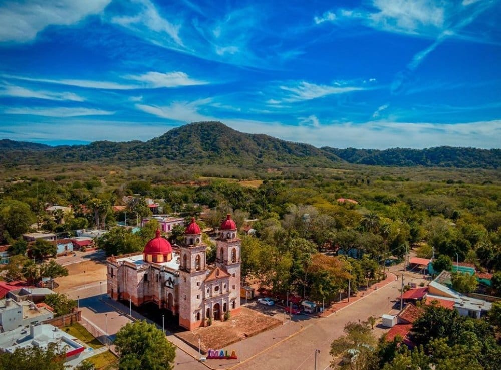 Vista aérea de Imala, Sinaloa. 