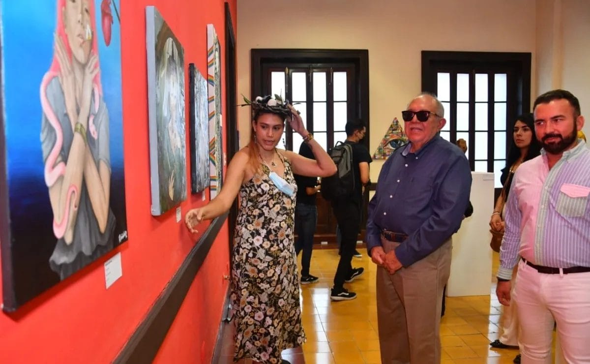 Rofelda González en la inauguración de Arte con Orgullo, en Mazatlán, Sinaloa.